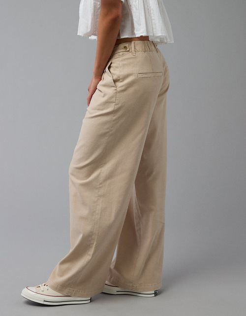 Pantalón tiro alto ancho de mujer AE
