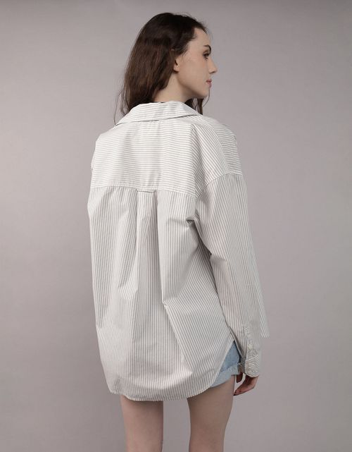 Camisa manga larga de botones de mujer AE