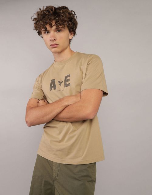 Camiseta manga corta con gráfico de hombre AE