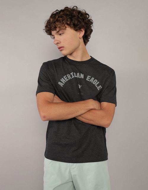 Camiseta manga corta con gráfico de hombre AE