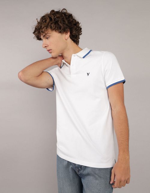 Camiseta tipo polo de piqué de hombre AE