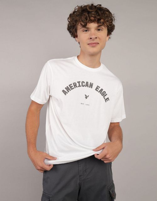 Camiseta manga corta con gráfico de hombre AE