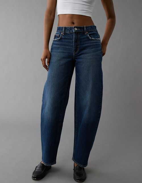 Jean barrel con stretch de mujer AE