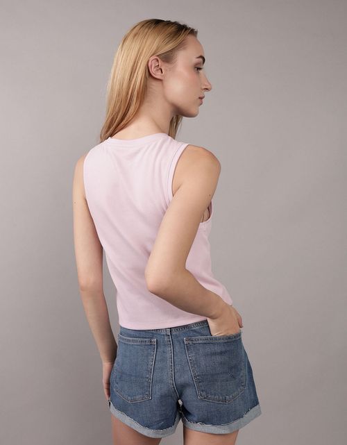 Tank top con botones de mujer AE