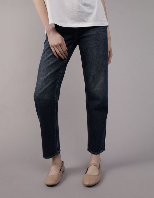 Jean straight de tiro alto de mujer AE