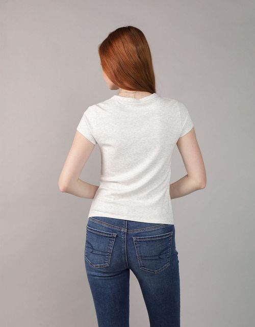 Camiseta manga corta abotonada de mujer AE