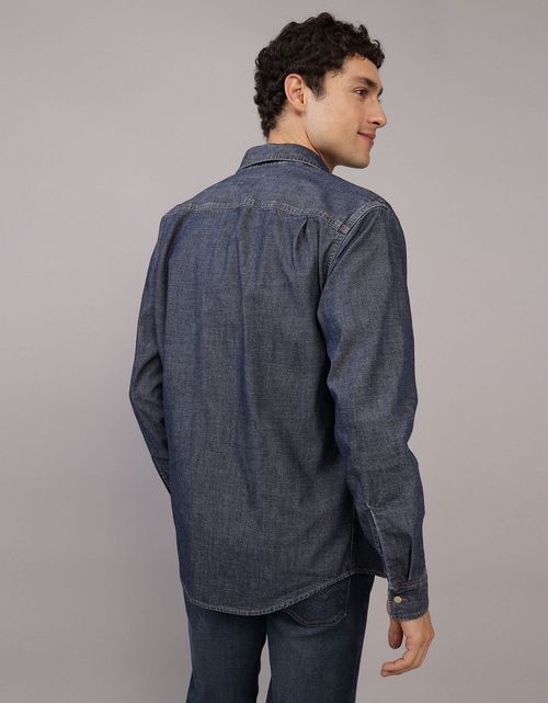 Camisa en Denim Manga Larga de Hombre