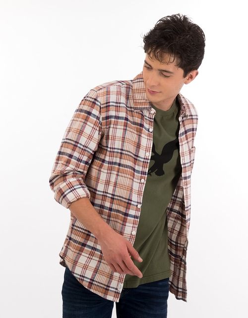 Camisa ajustada de uso diario con botones