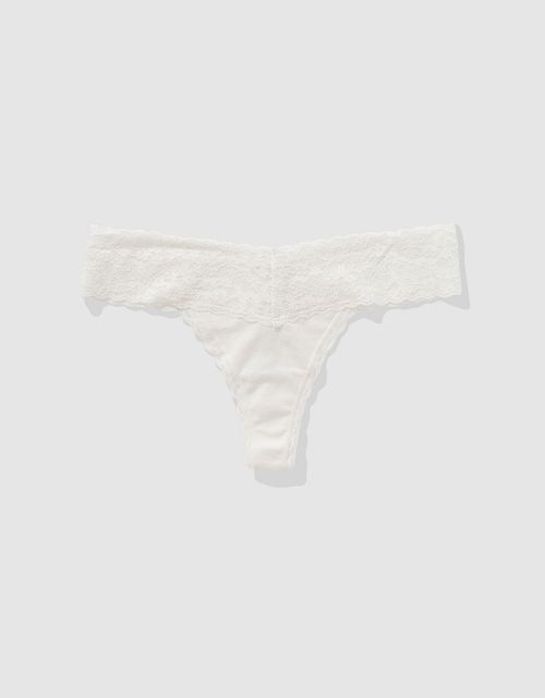 Tanga en Algodón con Encaje Vintage Superchill de Aerie