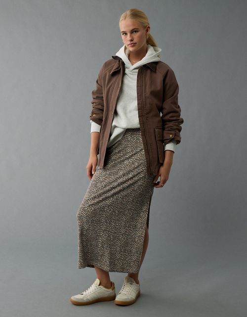 Chaqueta Tipo Barn de Lona para Mujer