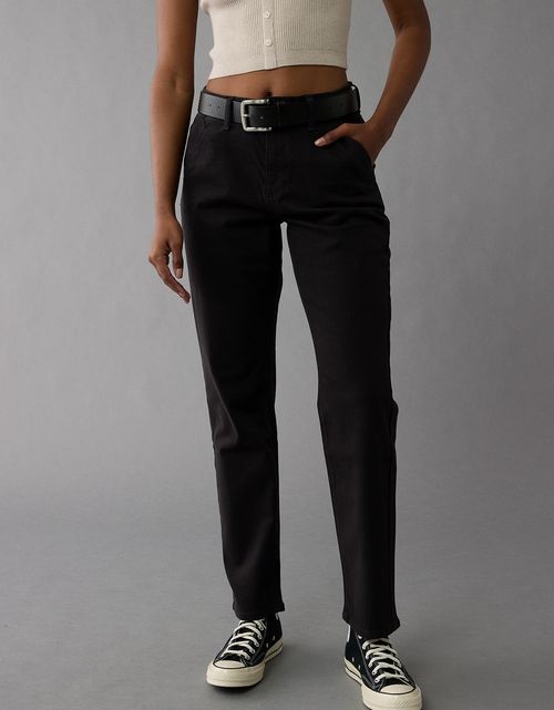 Pantalón Straight de Tiro Alto para Mujer