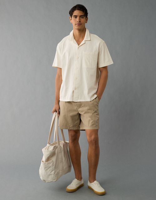 Camiseta tipo Polo con Textura Jacquard y Botones para Hombre