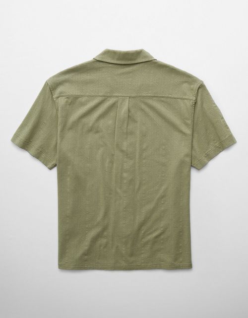 Camiseta tipo Polo con Textura Jacquard y Botones para Hombre