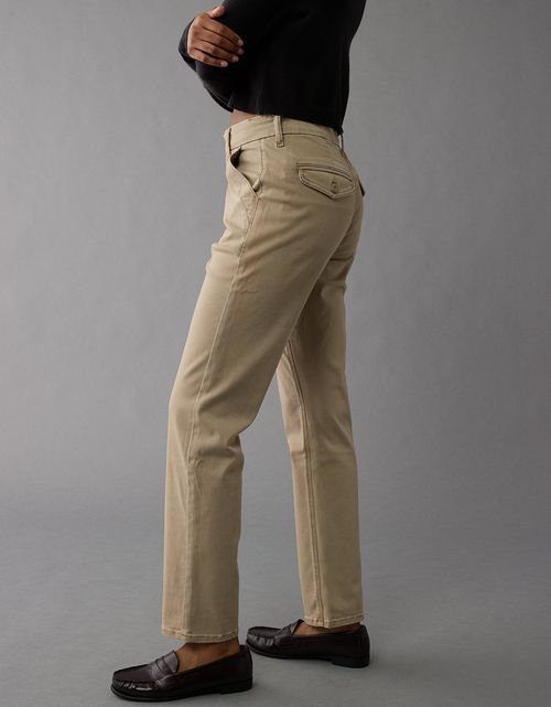 Pantalón Straight de Tiro Alto para Mujer