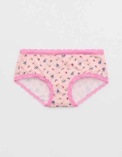 Panty Boyshort Algodón con Encaje en los Bordes Superchill de Aerie