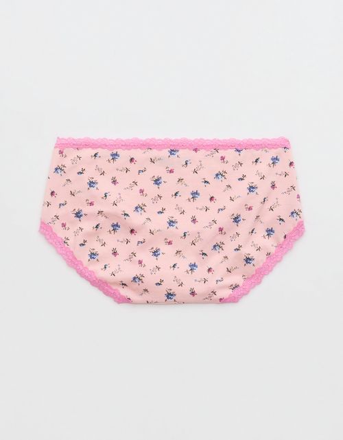 Panty Boyshort Algodón con Encaje en los Bordes Superchill de Aerie