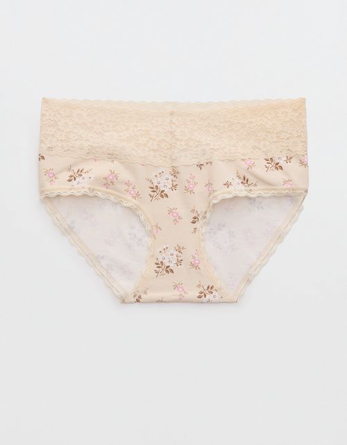 Panty Boyshort Algodón con Encaje Vintage Superchill de Aerie