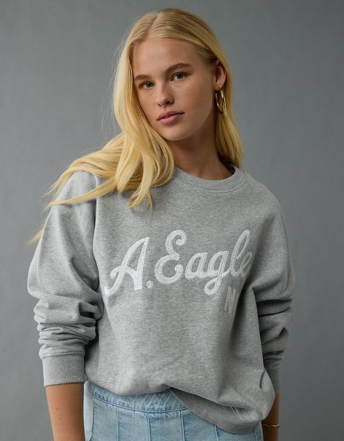 Buzo Gráfico Oversize Estilo Relajado para Mujer Aerie