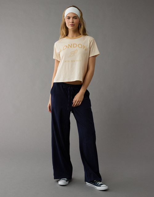 Camiseta Ringer con Gráfico para Mujer