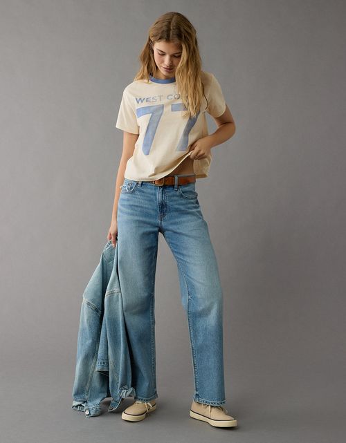 Camiseta Ringer con Gráfico para Mujer