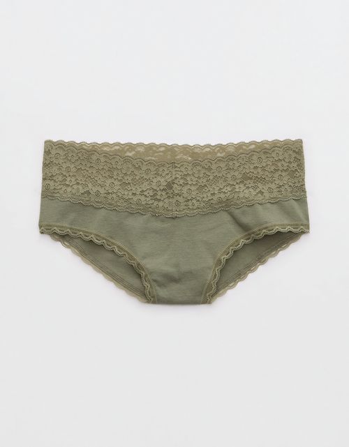 Panty Cheeky Algodón con Encaje Vintage Superchill de Aerie