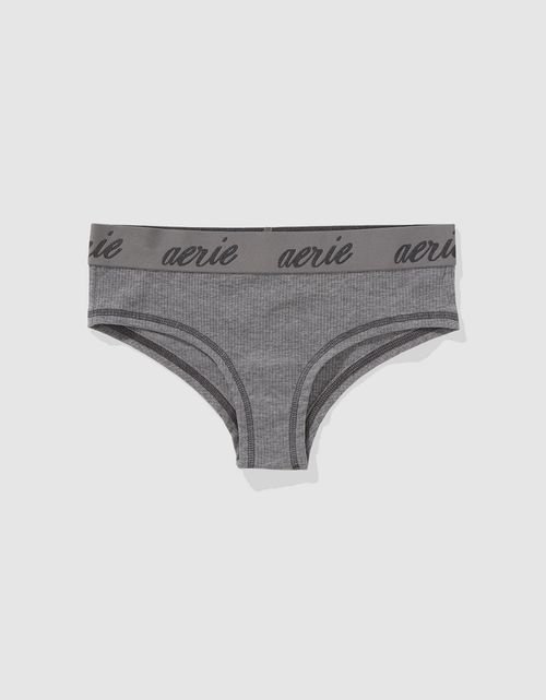 Panty Cheeky en Algodón Canalé con Logo Superchill de Aerie