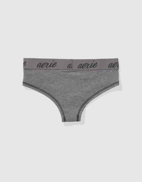Panty Cheeky en Algodón Canalé con Logo Superchill de Aerie