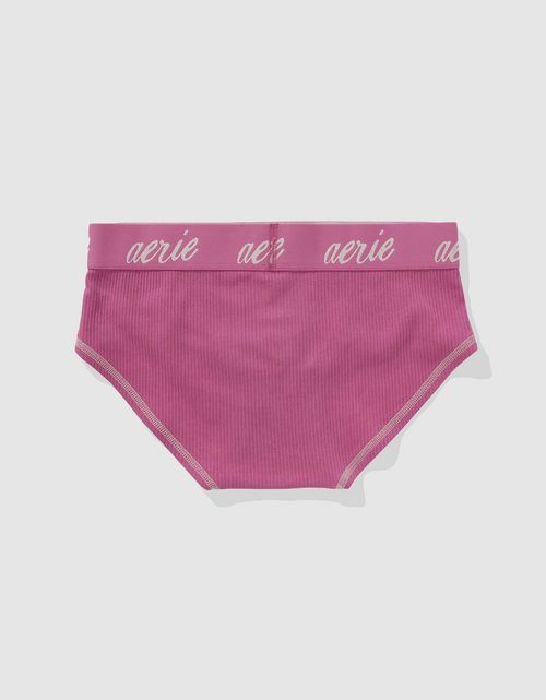 Panty Boybrief en Algodón Canalé con Logo Superchill de Aerie