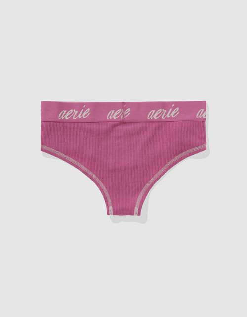 Panty Cheeky en Algodón Canalé con Logo Superchill de Aerie