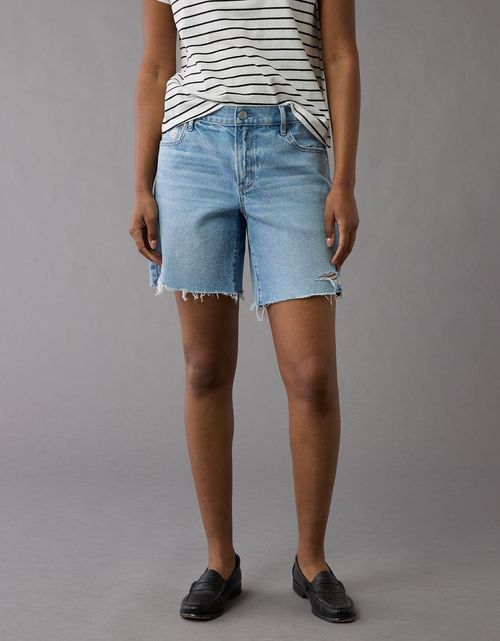 Short Strigid en Denim de 8 para Mujer