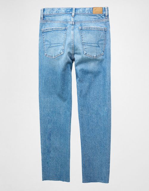 Jean straight de tiro alto de mujer AE