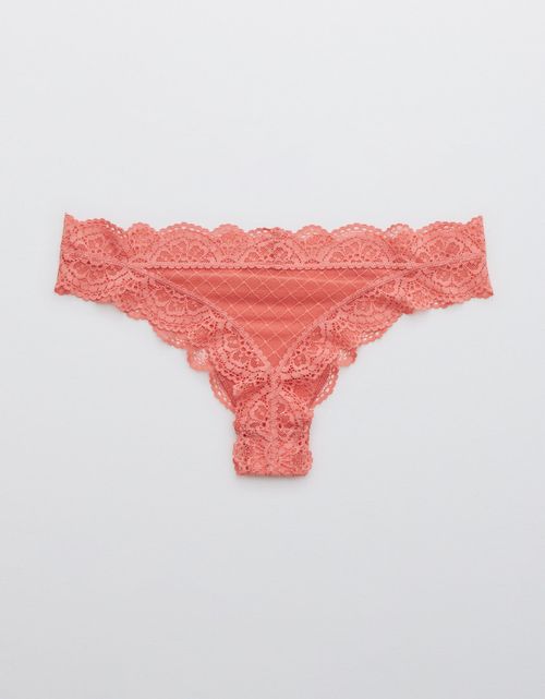 Tangas Aerie Slumber Party de encaje brillante