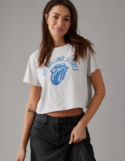 Camiseta gráfica recortada de los Rolling Stones de Ae