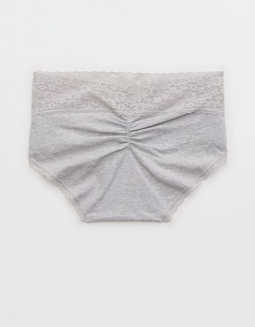 Panty Boyshort Algodón con Encaje Vintage Superchill de Aerie