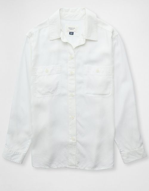 Camisa manga larga de botones de mujer AE