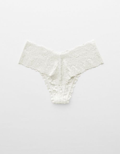 Tanga Hilo con Encaje Floral Rosey Show Off de Aerie