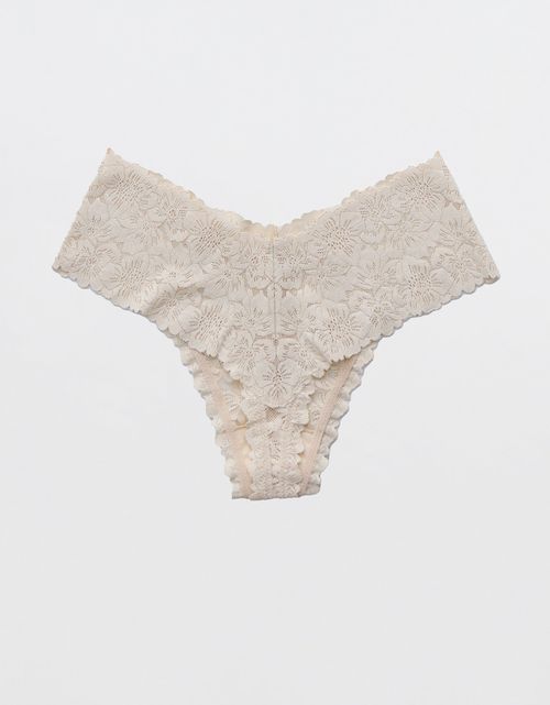 Tanga Hilo con Encaje Floral Rosey Show Off de Aerie