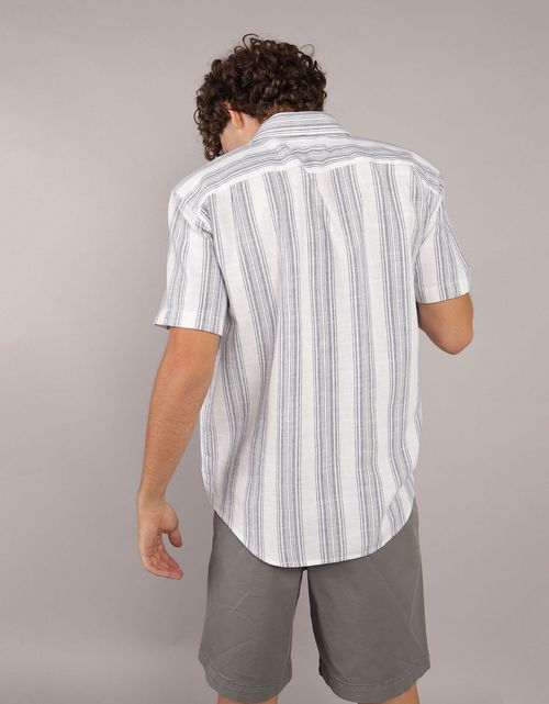 Camisa estilo Playero de rayas Manga Corta para Hombre