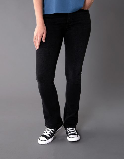 Jean Skinny Kick de Tiro Alto para Mujer