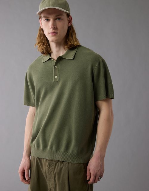 Polo de suéter lavado de fin de semana Ae