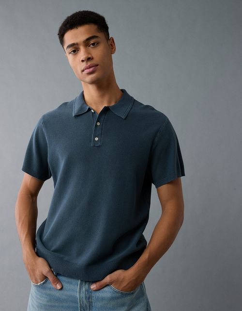 Polo de suéter lavado de fin de semana Ae