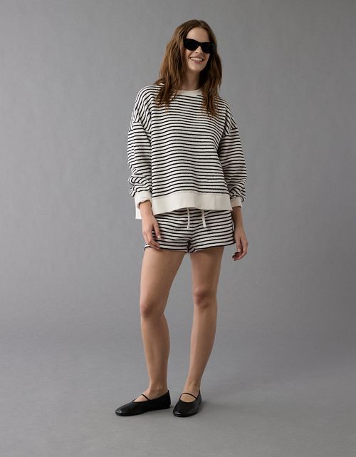 Sudadera a rayas de gran tamaño Ae