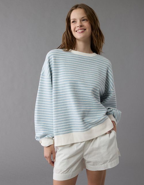 Sudadera a rayas de gran tamaño Ae