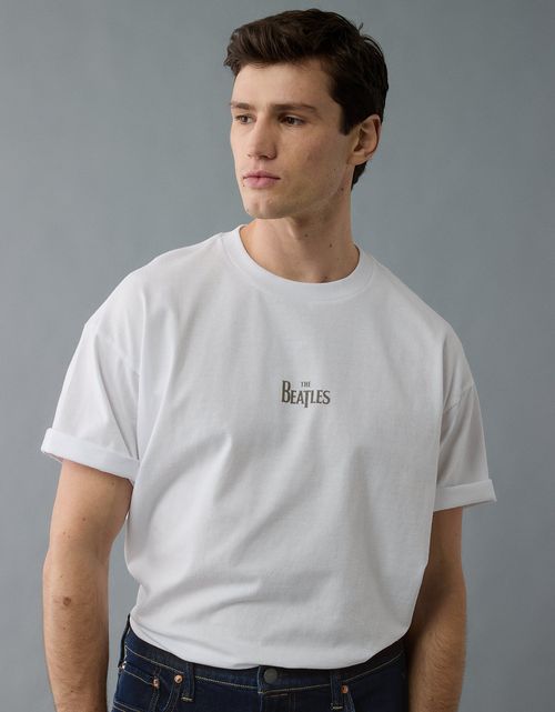 Camiseta Gráfica de los Beatles Estilo Boxy