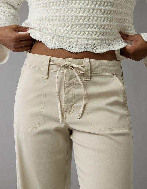 Pantalón ancho de tiro bajo y pierna ancha Ae Stretch