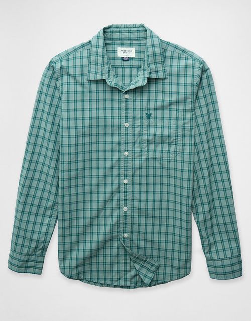 Camisa de popelina manga larga de hombre AE
