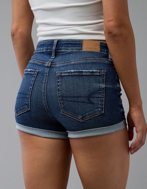 Ae Pantalón Corto Vaquero de Tiro Alto de Siguiente Nivel