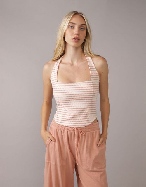 Top de tirantes estilo corsé