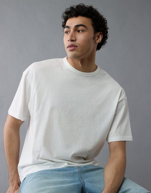 Camiseta de mezcla de lino Ae Boxy