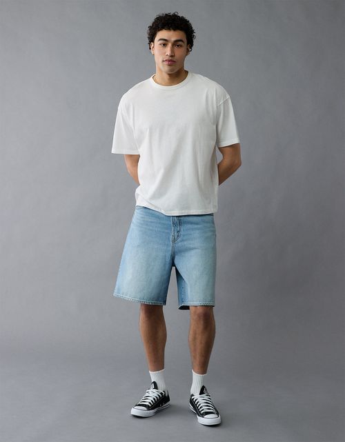 Camiseta de mezcla de lino Ae Boxy
